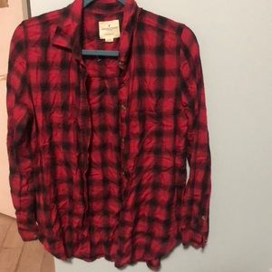 Light flannel button up size m